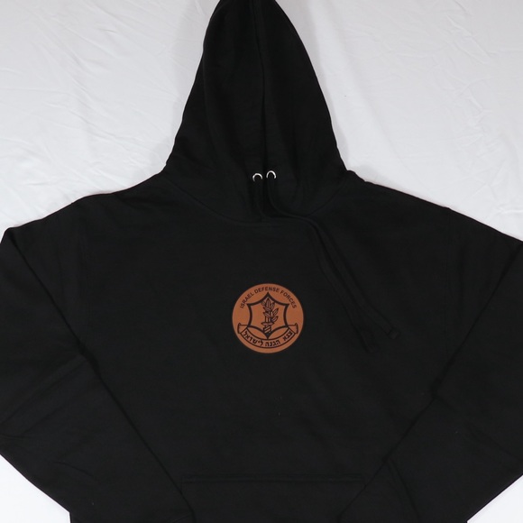 Leatherette IDF Pullover Hoodie - Israel Army - Stand With Israel - Picture 2 of 2